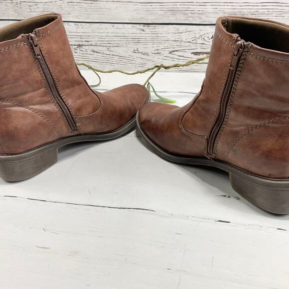 Women's Shane Baretrap Brown Ankle Boots - Size 9 - Picture 8 of 11